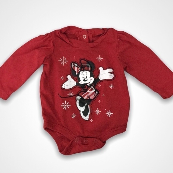 Disney Other - 4/$20🥳 Disney Minnie Mouse Red  Long Sleeve Onesie